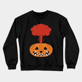 Mushroom cloud halloween pumpkin Crewneck Sweatshirt